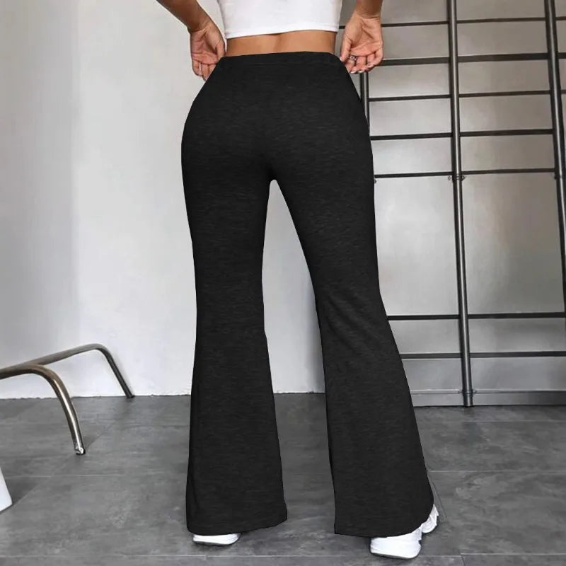 2025 Summer New Women's Pants Patchwork Yoga  Outdoor Casual Flare Pants Women's Clothing