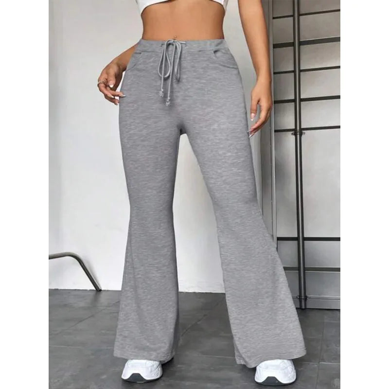 2025 Summer New Women's Pants Patchwork Yoga  Outdoor Casual Flare Pants Women's Clothing
