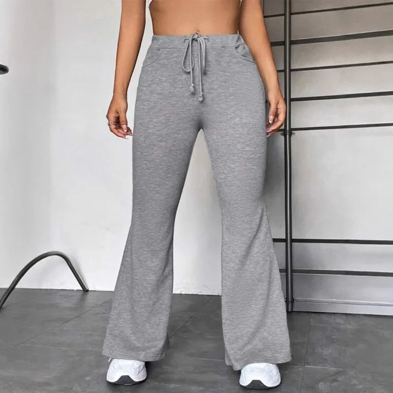2025 Summer New Women's Pants Patchwork Yoga  Outdoor Casual Flare Pants Women's Clothing